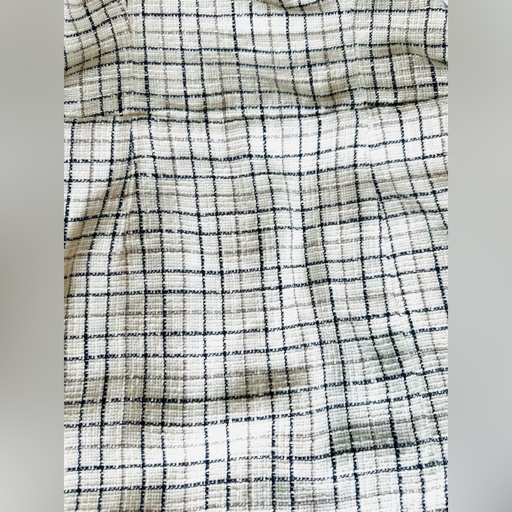 Abercrombie And Fitch white Tweed Mini Dress with side slit and adjustable strap - Picture 15 of 16